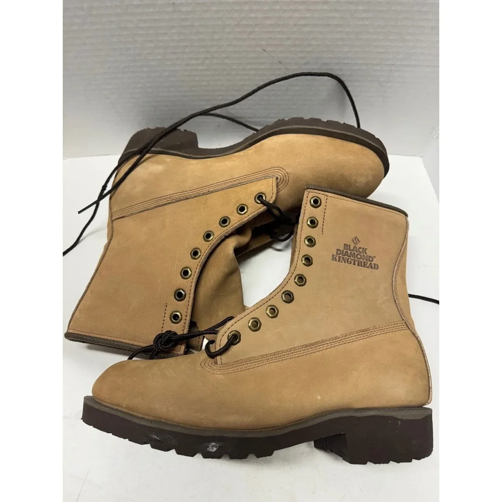 Kaufman Black Diamond Kingtread Work Boots Tan Leather Waterproof CSA Mens 7